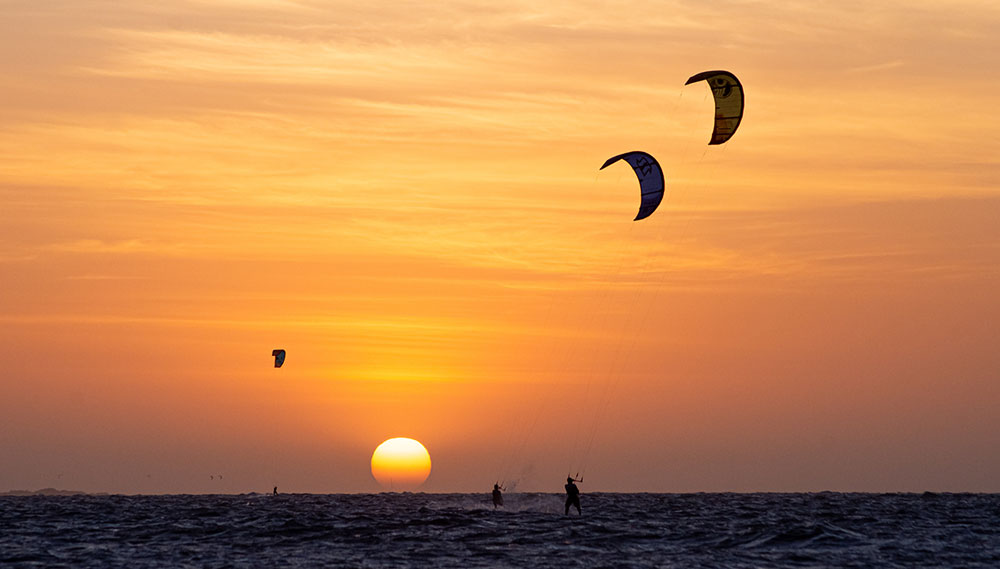 Kitesurf sunset